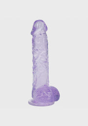 Realistic Dildo with Balls - 5" / 12.7 cm - Purple