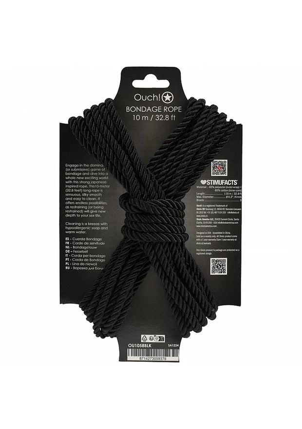 Ouch! Bondage Rope 10 Meter Nylon Black