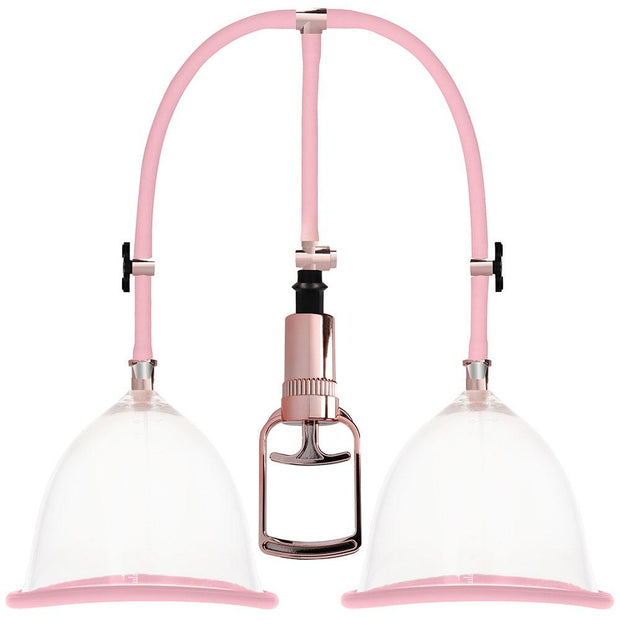 Pumped Rose Gold Breast Pump Set in Large