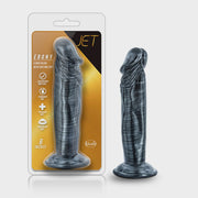 Jet Ebony 6 Inch Dildo Carbon Metallic Black