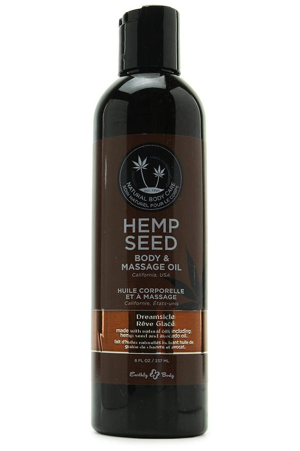 Hemp Seed Massage Oil 8oz/236ml in Dreamsicle