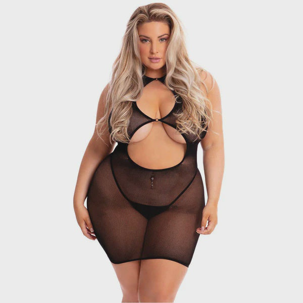 Follow Me Mini Dress Black OSXL