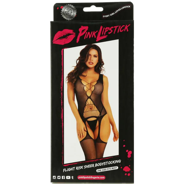 Flight Risk Sheer Bodystocking Black OS