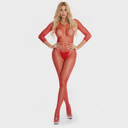 Risque Crotchless Bodystocking Red M/L