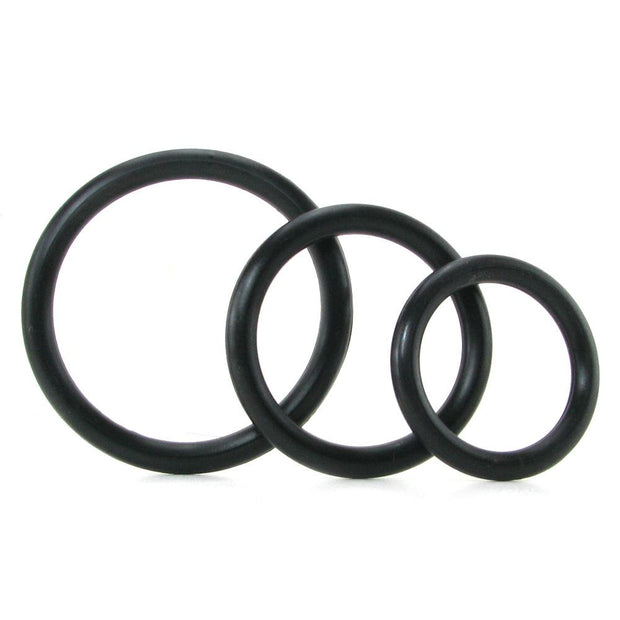 Silicone Support Cock Rings in Black