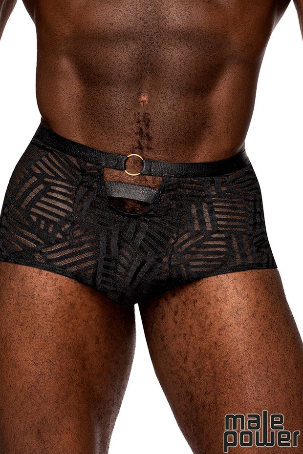 Rude Awakening Cheeky Cutout Short Black XL