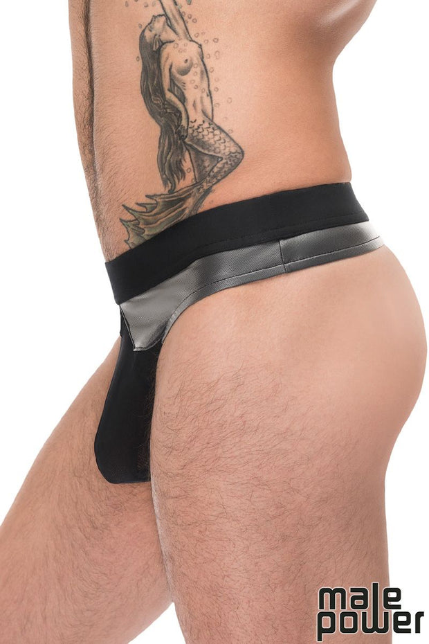 Iron Clad Thong Black and Grey S/M