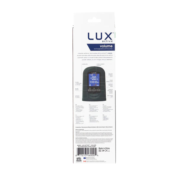Lux Active Volume Rechargeable Penis Pump