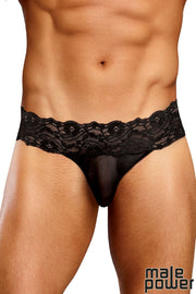 Scandal Lace Micro Thong Black L/XL