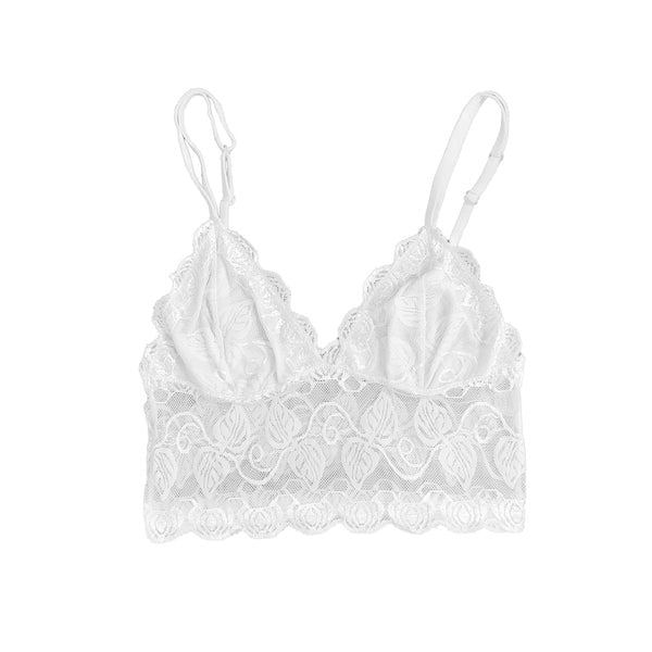 Temptation White Lace Bralette Top and Panty – Small