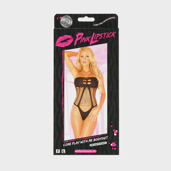 Come Play with Me Bodysuit Black OS