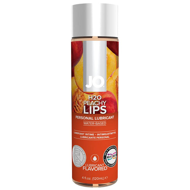 H2O Flavored Lube 4oz/120ml in Peachy Lips