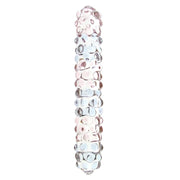 Purple Rose Nubby Glass Dildo