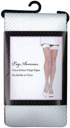 Leg Avenue Fishnet Stockings, White, One Size