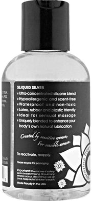 Silver Silicone Intimate Lubricant in 4.2oz/125ml