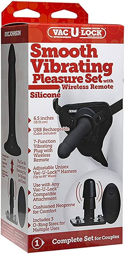 Smooth Remote Vibrating Vac-U-Lock Pleasure Set SweetPeachBoutique.ca Smooth Remote Vibrating Vac-U-Lock Pleasure Set SweetPeachBoutique.ca