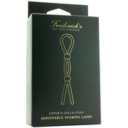 Frederick's of Hollywood Lover's Collection Adjustable Stamina Lasso Black Silicone Cock Ring Tie