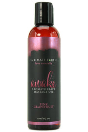 Awake Vegan Massage Oil 4oz/120ml in Pink Grapefruit