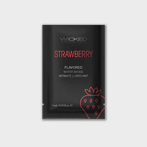 Aqua Flavored Lube .10oz/3ml in Strawberry
