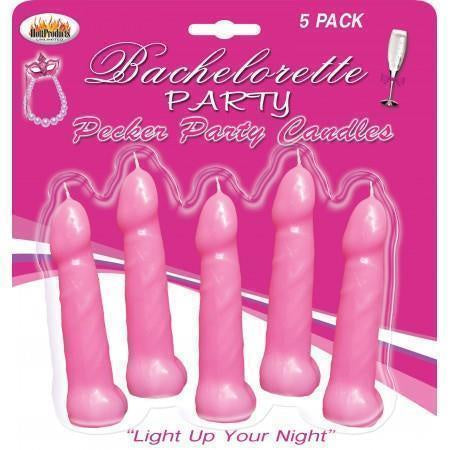 Bachelorette Party Pink Pecker Candles -- 5"