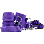 Electric Eel Lux Fetish 7 Piece Bed Spreader Restraint System Bondage Accessory Purple