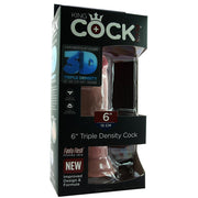 King Cock+ Triple Density 6 inch realistic lifelike Pipedream Dildo white flesh ivory suction cup package front box