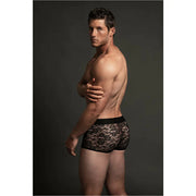 Luca – Men’s Lace Boxer – Black – L/XL