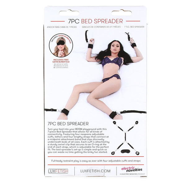 7 Piece Bed Spreader Restraint System in Black