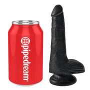 King Cock 6 Inch Cock with Balls in Black