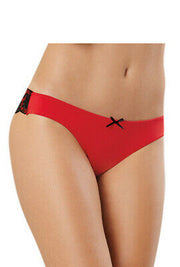 MICROFIBER PANTY RED AND BLACK S