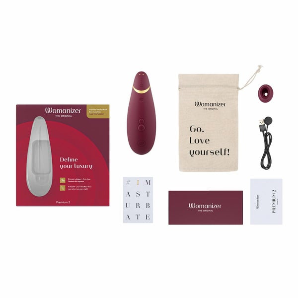Womanizer Premium 2 Clitoral Stimulator Bordeaux