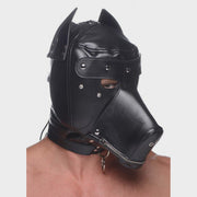 Muzzled Universal BDSM Hood with Removeable Muzzle