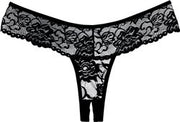 Allure Chiqui Love Lace Crotchless Thong/ Panty Black OS