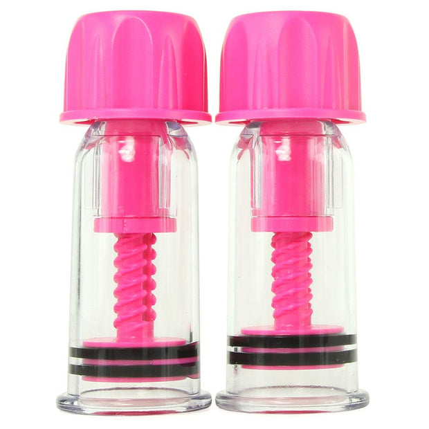 Nipple Play Vacuum Twist Suckers Pink