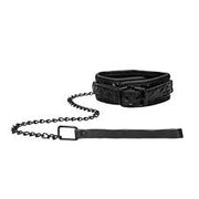 Ouch! Luxury Collar with Leash - Black