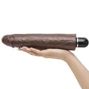 KING COCK  10 INCHES VIBRATING STIFFY - BROWN