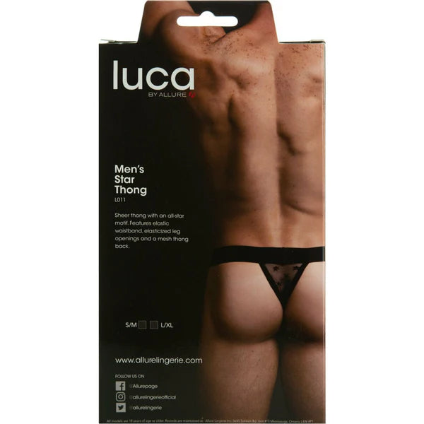 Luca Men’s Star Thong Black S/M