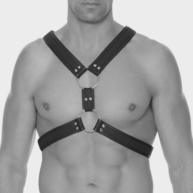 Ouch! Scottish Bonded Leather Harness in S/M