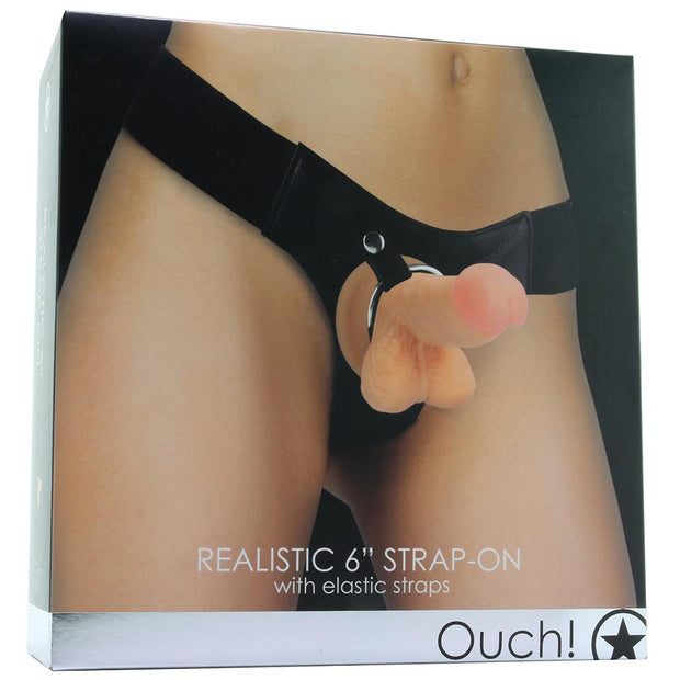 Ouch! Strap-On Harness with 6" Realistic Dildo