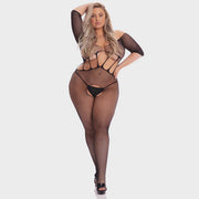 Amplify Crotchless Bodystocking Black OSXL