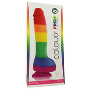 Colours Pride Edition 8 Inch Silicone Dildo in Rainbow