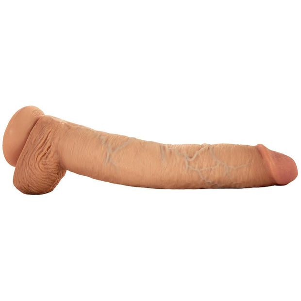 King Cock 14" Cock with Balls in Tan