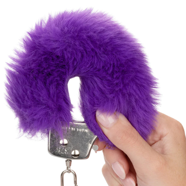 Ultra Fluffy Furry Cuffs in Purple