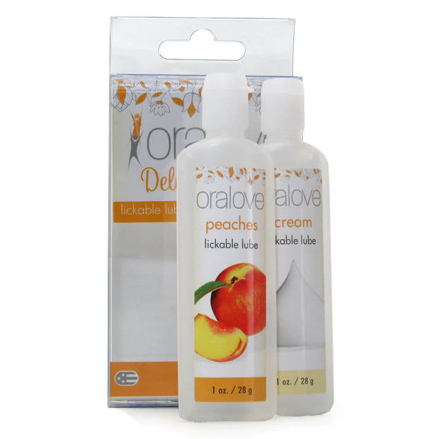 Oralove Delicious Duo Lickable Lubes in Peaches & Cream