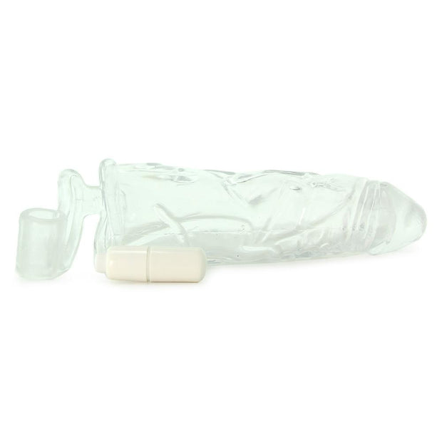 Vibrating Super Sleeve in Clear