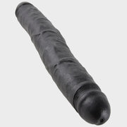 King Cock 12" Slim Double Dildo in Black