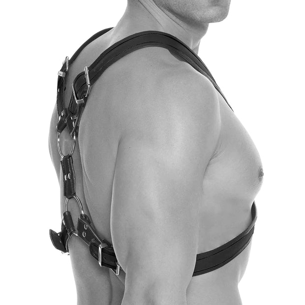 Ouch! Scottish Bonded Leather Harness in S/M