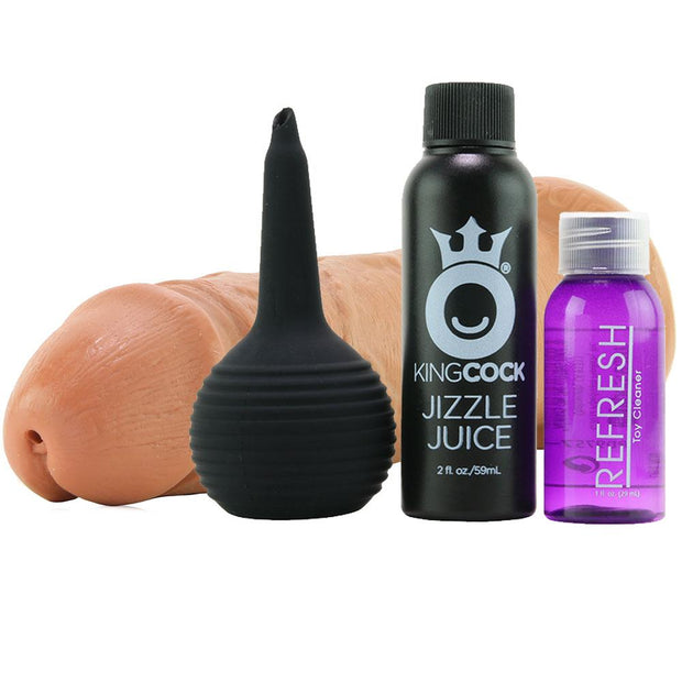 King Cock 7" Squirting Realistic Dildo in Tan