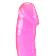 Basix 6.5 Inch Suction Base Dildo in Pink
