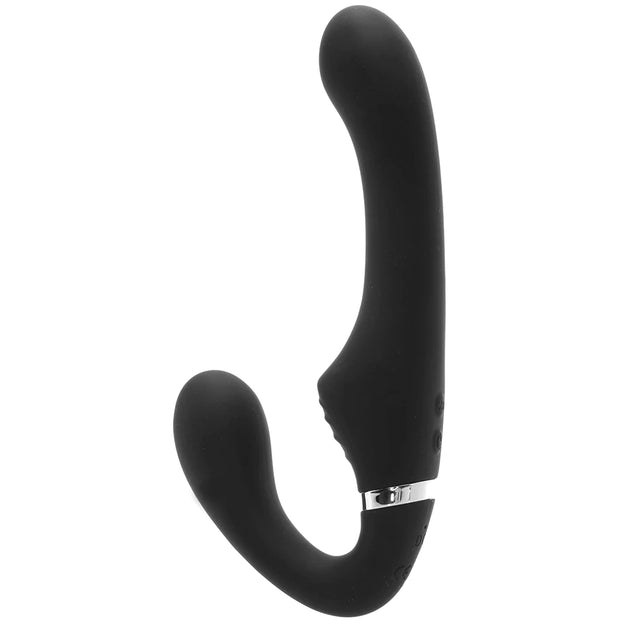 Strap U Mighty Rider Strapless Strap-On Vibe in Black